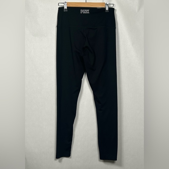 2 for$15 PINK Victoria's Secret High Rise Lace Up Black Leggings - Picture 3 of 11